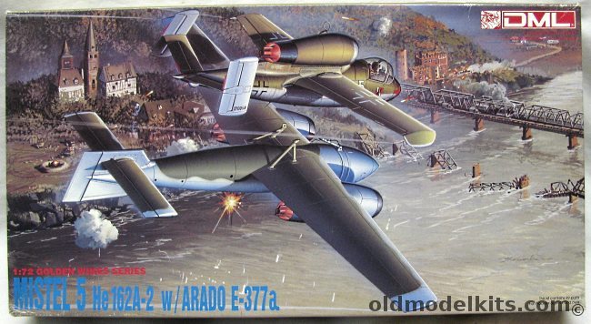 DML 1/72 Mistel 5 He-162A-2 Volksjager Salamander With Arado E-377a, 5002 plastic model kit